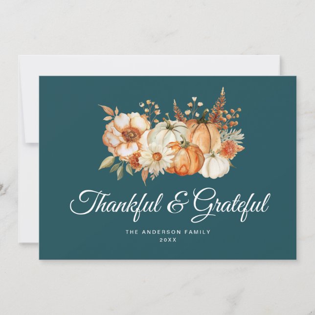 Cartes Pour Fêtes Annuelles Moderne Grateful et grâces grâces (Devant)