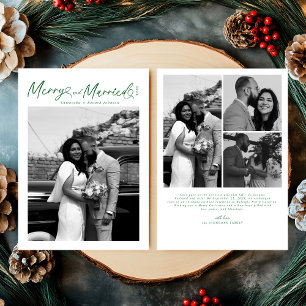 Cartes Pour Fêtes Annuelles Moderne Joyeux et Mariés Script Noël
