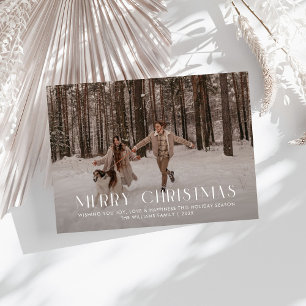 Cartes Pour Fêtes Annuelles Moderne Joyeux Noël Branché une photo famille