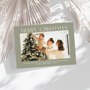 Cartes Pour Fêtes Annuelles Moderne Joyeux Noël Branché une photo famille