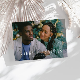 Cartes Pour Fêtes Annuelles Moderne Joyeux Noël Branché une photo famille
