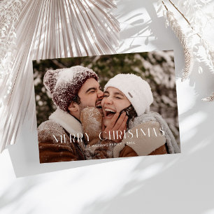 Cartes Pour Fêtes Annuelles Moderne Joyeux Noël Branché une photo famille