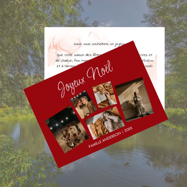 Cartes Pour Fêtes Annuelles Moderne Joyeux Noël Collage de Photos de Fêtes (Moderne Joyeux Noël Collage de Photos de Fêtes Holiday Card)