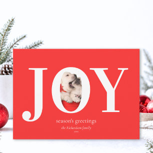 Cartes Pour Fêtes Annuelles Moderne Joyeux Noël personnalisé avec photo de vot