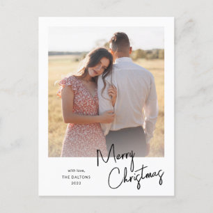 Cartes Pour Fêtes Annuelles Moderne Joyeux Noël Simple Script Photo