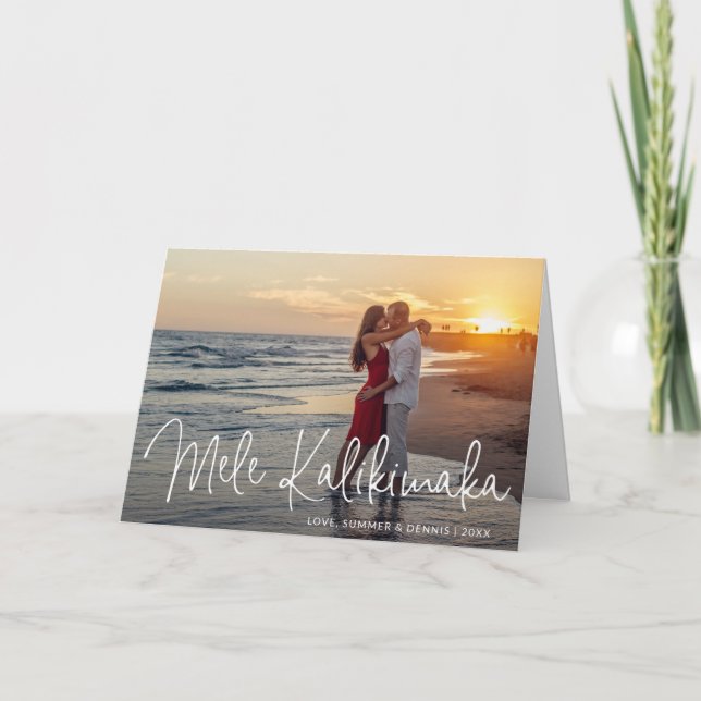 Cartes Pour Fêtes Annuelles Moderne Mele Kalikimaka (Devant)
