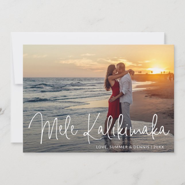 Cartes Pour Fêtes Annuelles Moderne Mele Kalikimaka (Devant)