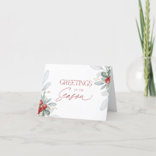 Cartes Pour Fêtes Annuelles Moderne minimal Élégante verdure de Noël