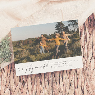 Cartes Pour Fêtes Annuelles Moderne minimaliste Feliz Navidad Noël espagnol