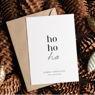 Cartes Pour Fêtes Annuelles Moderne minimaliste Ho ho ho ho Noël