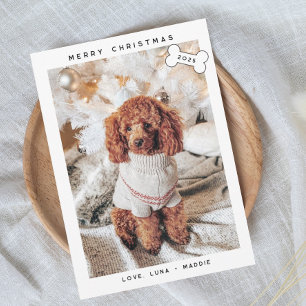 Cartes Pour Fêtes Annuelles Moderne minimaliste Joyeux Woofmas