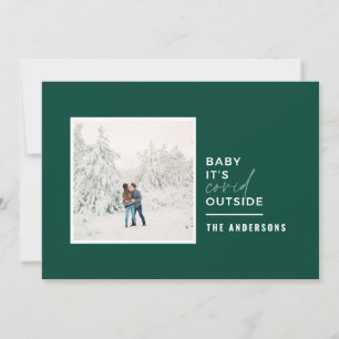 Cartes Pour Fêtes Annuelles Moderne minime typographie photo bébé son covid