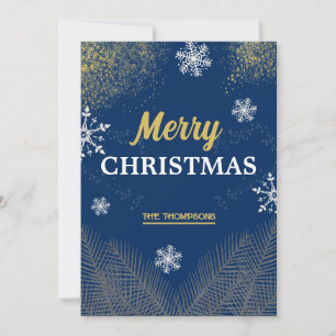 Cartes Pour Fêtes Annuelles Moderne neflake pinède marine hiver merry noël