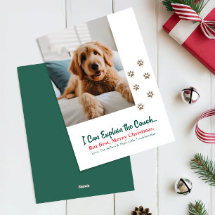 Cartes Pour Fêtes Annuelles Moderne Noël drôle de chien mignon Photo