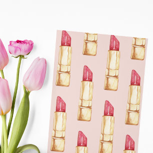 Cartes Pour Fêtes Annuelles Moderne Pastel rose & rouge Motif à lèvres