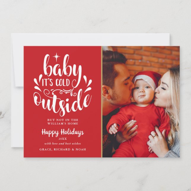 Cartes Pour Fêtes Annuelles Moderne photo mignonne de Noël (Devant)