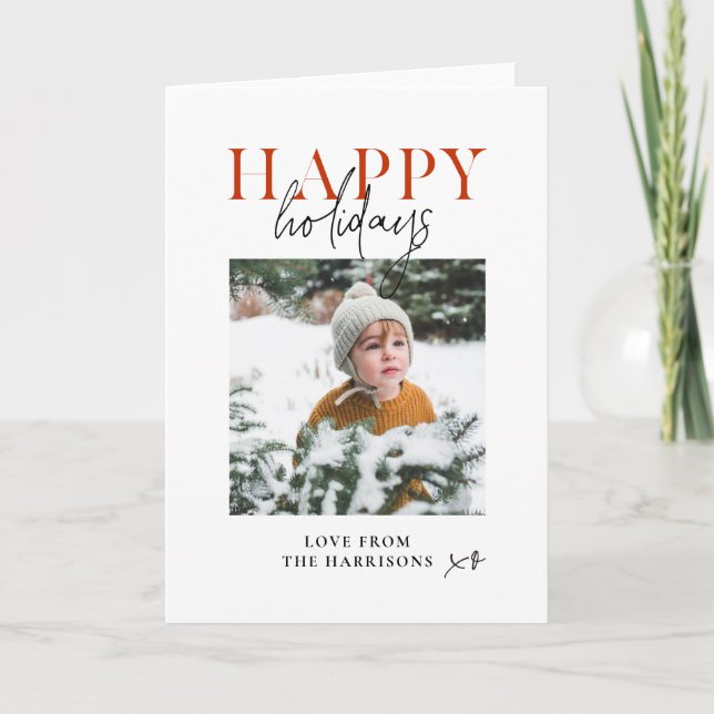 Cartes Pour Fêtes Annuelles Moderne Photo pour Enfants avec Texte Joyeuses Fêt (Devant)