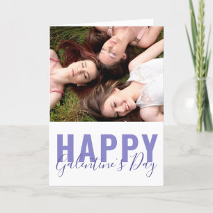 Cartes Pour Fêtes Annuelles Moderne Purple Galentine`s Day Friends Photo