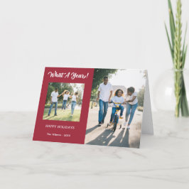 Cartes Pour Fêtes Annuelles Moderne Qu'Un An 3 Photo Bourgogne Rouge