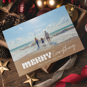 Cartes Pour Fêtes Annuelles Moderne Rétro Merry Tout Minimaliste Une photo
