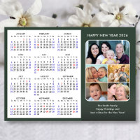 Moderne Sage Green 2026 Calendrier Minimaliste 5 P