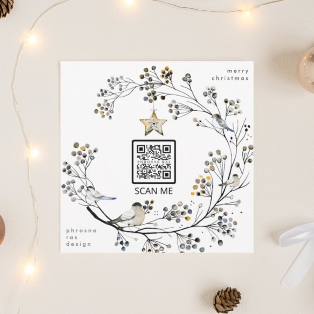 Cartes Pour Fêtes Annuelles Moderne simple Noël Biologique Entreprise non phot (Créateur téléchargé)