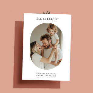 Cartes Pour Fêtes Annuelles Moderne tout est brillant Noël Capsule photo Rouge