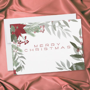 Cartes Pour Fêtes Annuelles Moderne végétation botanique de Noël Joyeux Noël