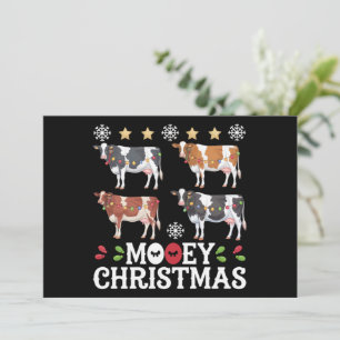Cartes Pour Fêtes Annuelles Moey Christmas Cow Lover Ferme de vacances Agritou