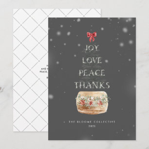 Cartes Pour Fêtes Annuelles Moins Gris Silver Superposition Neige Superpositio