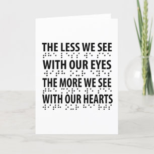 Cartes Pour Fêtes Annuelles Moins On Voit Avec Nos Yeux - Éclaircissement Brai