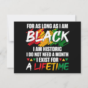 Cartes Pour Fêtes Annuelles Mois de l'histoire des Noirs Pour aussi longtemps