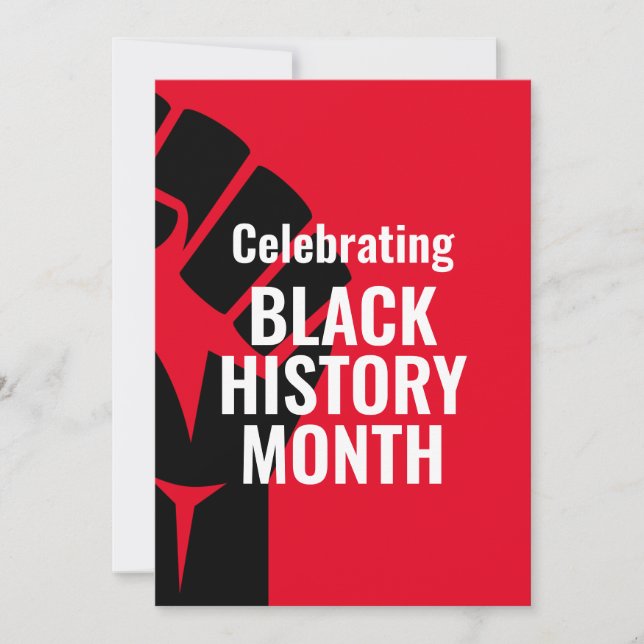 CARTES POUR FÊTES ANNUELLES MOIS D'HISTOIRE NOIRE (Devant)