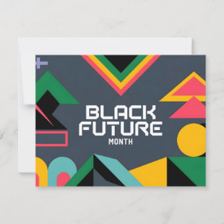 Cartes Pour Fêtes Annuelles Mois Futur Noir Dynamique Abstrait Des Géométrique