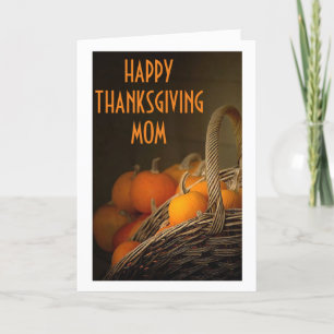 CARTES POUR FÊTES ANNUELLES MOM-BON THANKSGIVING DE VOTRE FAMILLE (OU AUTRE)