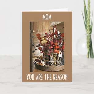 CARTES POUR FÊTES ANNUELLES ***MOM*** MERCI POUR "VOUS" EN REMERCIANT