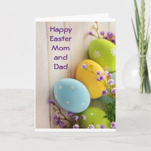 CARTES POUR FÊTES ANNUELLES **MOM & PÈRE** VOUS AIME À PÂQUES