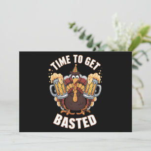 Cartes Pour Fêtes Annuelles Moment de se faire arroser Funny Beer Thanksgiving