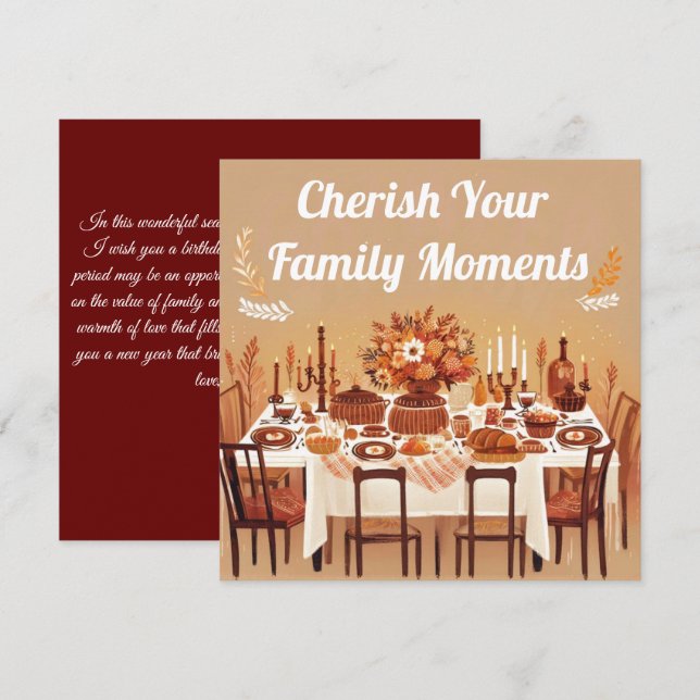 Cartes Pour Fêtes Annuelles Moments de famille : Joyeux voeux de Noël (Devant / Derrière)