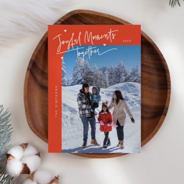Cartes Pour Fêtes Annuelles Moments joyeux ensemble Red Christmas Photo (Créateur téléchargé)