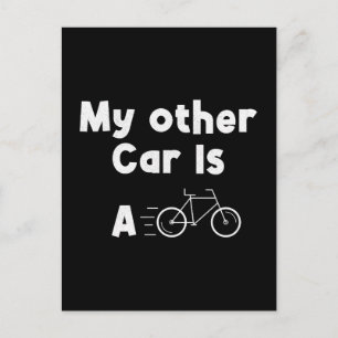 Cartes Pour Fêtes Annuelles Mon autre voiture est un vélo