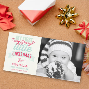 Cartes Pour Fêtes Annuelles Mon bébé est très joli petit Noël mignonne Photo