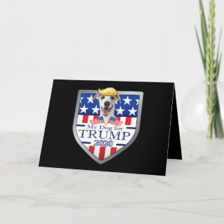 Cartes Pour Fêtes Annuelles Mon chien Trump 2020 porte des lunettes