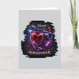Cartes Pour Fêtes Annuelles Mon cœur fonctionne au cheval-vapeur - Saint-Valen