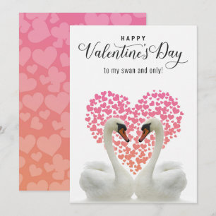 Cartes Pour Fêtes Annuelles Mon cygne et la Saint Valentin