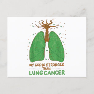 Cartes Pour Fêtes Annuelles Mon Dieu Est Plus Fort Que Le Cancer Du Poumon