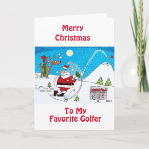 CARTES POUR FÊTES ANNUELLES "MON GOLFER PRÉFÉRÉ" À NOËL