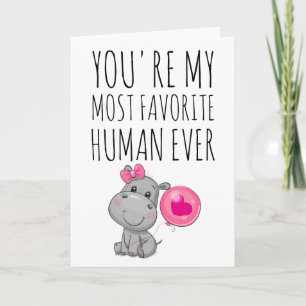 Cartes Pour Fêtes Annuelles Mon humain le plus favori   Jour des Valentines