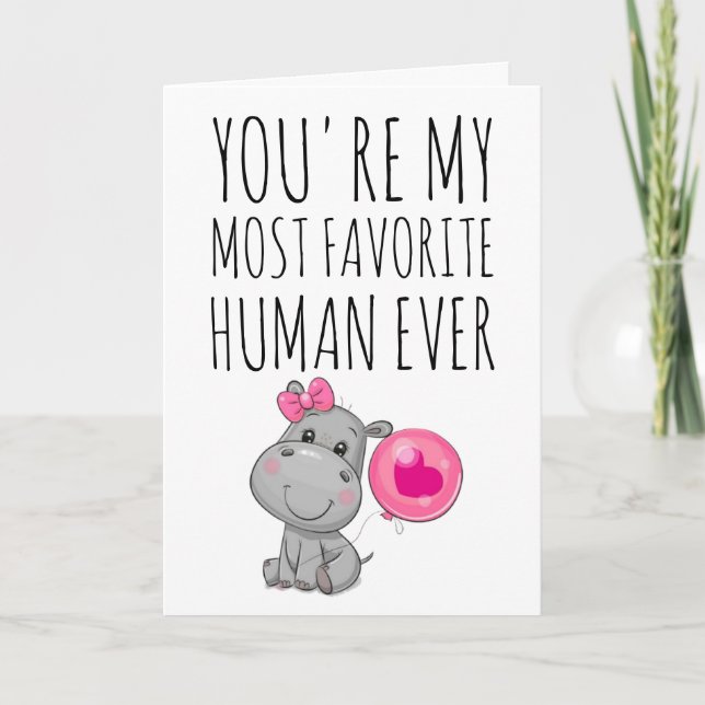 Cartes Pour Fêtes Annuelles Mon humain le plus favori | Saint Valentin (Devant)