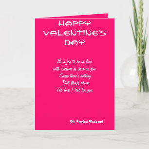 Cartes Pour Fêtes Annuelles Mon mari affectueux Valentines voeux de jour